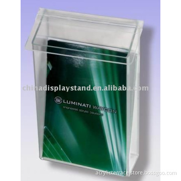 Outdoor wall-mounted acrylic brochure holder